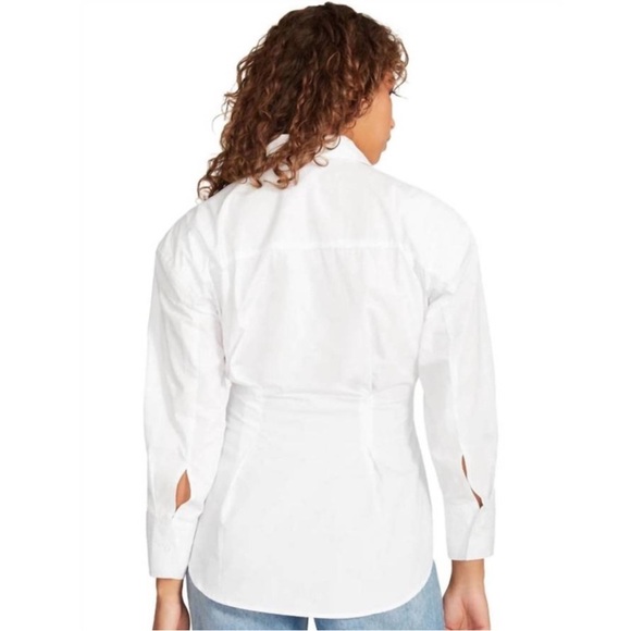 Steve Madden Nadia White Button Down Shirt - Picture 3 of 16